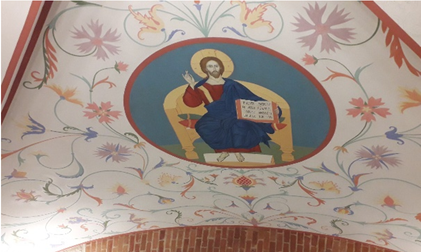 Fresques ornants les plafonds cathédrale russe de nice
